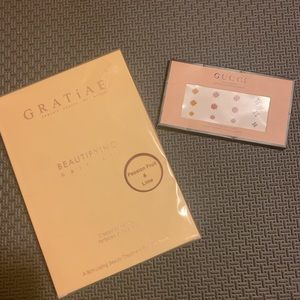 Gratiae organic beautifying nail kit And Gucci nail sticker bundle